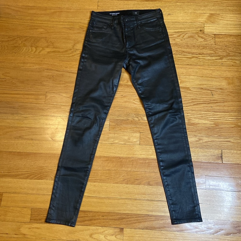 AG Farrah High-Rise Ankle Faux Leather Skinny Pants. Size 27R - Picture 5 of 14